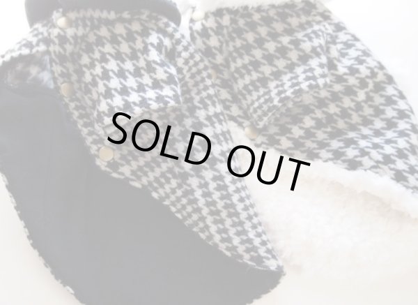 画像5: ウールグレンチェック/千鳥チェック ボアコート (5)