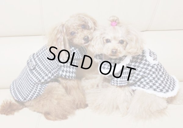 画像6: ウールグレンチェック/千鳥チェック ボアコート (6)