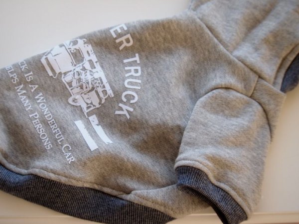 画像4: グレー&車柄プリントパーカー (4)