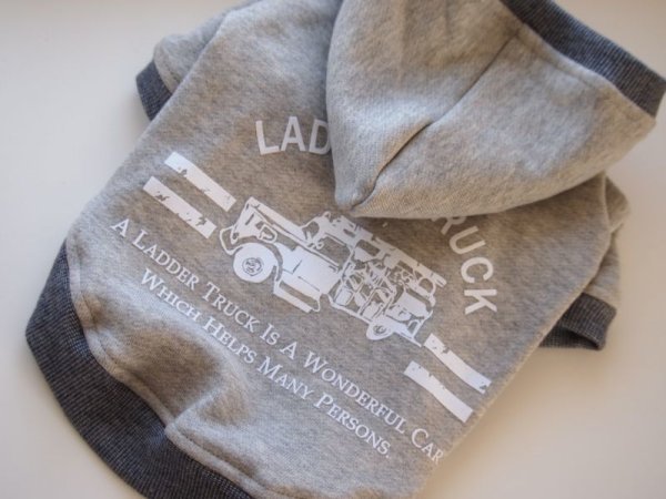 画像5: グレー&車柄プリントパーカー (5)