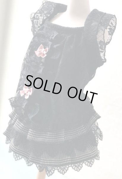 画像3: 黒レース＆グレンチェックワンピース (3)