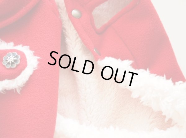 画像3: 魅惑の赤ボアコート (3)