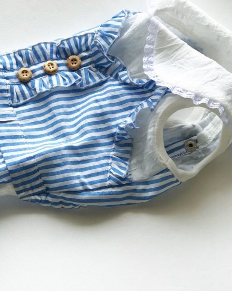 画像3: ブルーストライプ オールインワン (3)