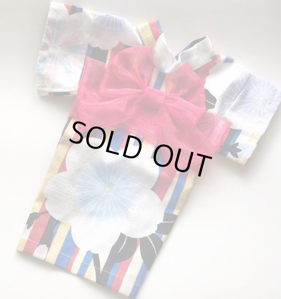 画像3: 浴衣2019 ボーダー＆大きなお花 (3)