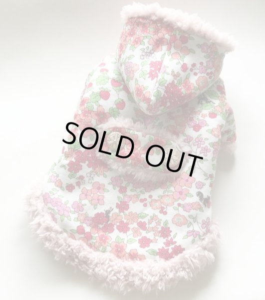 画像3: 赤お花ボアコート (3)