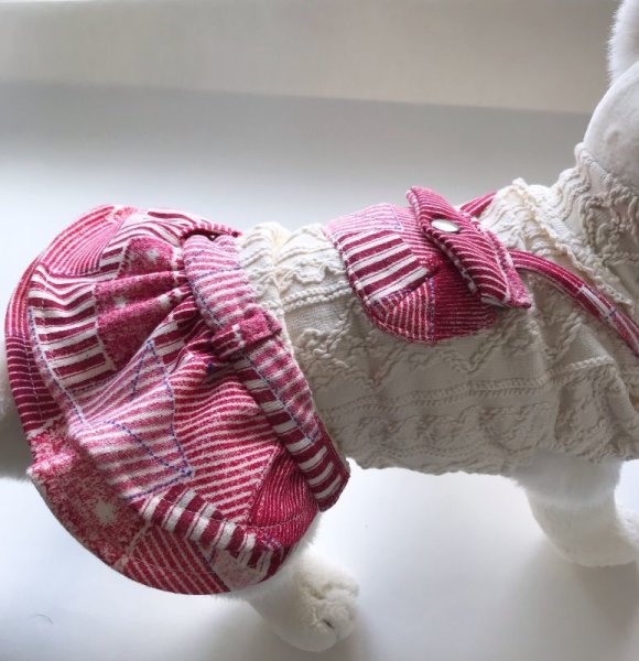 画像7: アランニット＆裏毛デニム　オールインワン、ワンピース (7)