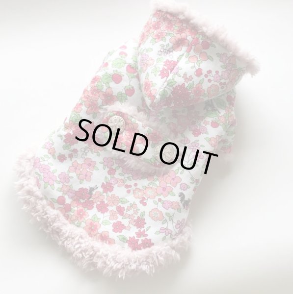 画像2: 赤お花ボアコート (2)