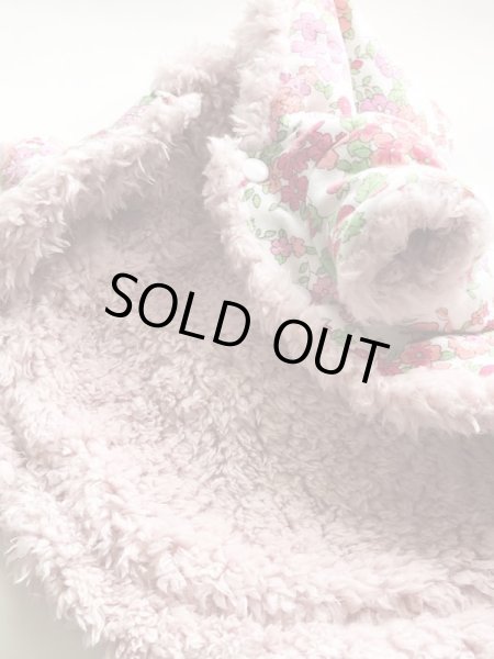 画像6: 赤お花ボアコート (6)