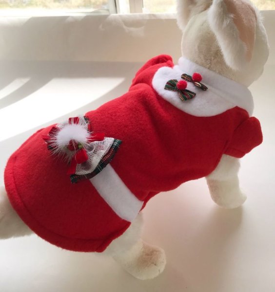 画像3: クリスマス フリース＆チュールレースワンピース、スエットタイプ (3)