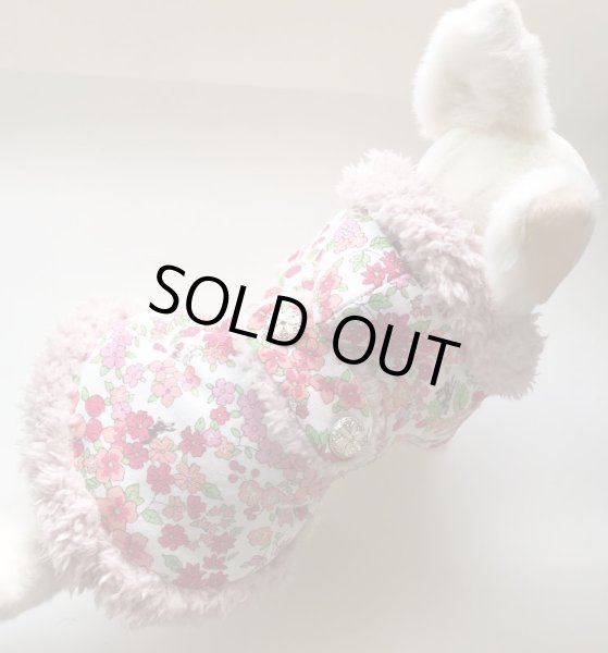 画像5: 赤お花ボアコート (5)