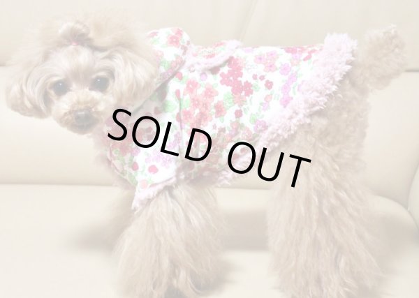 画像9: 赤お花ボアコート (9)