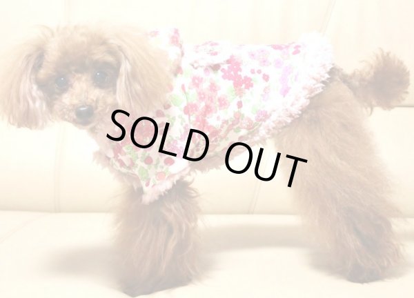 画像8: 赤お花ボアコート (8)