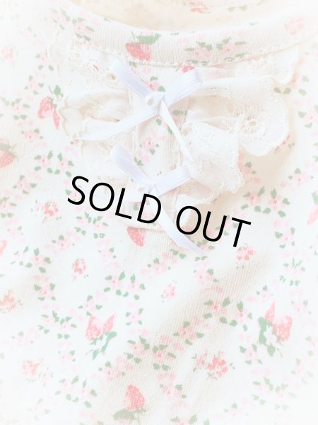 画像2: いちご＆お花チェックワンピース (2)