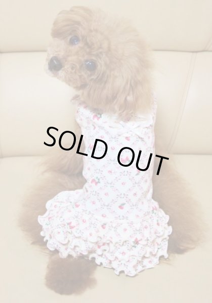 画像4: いちご＆お花チェックワンピース (4)