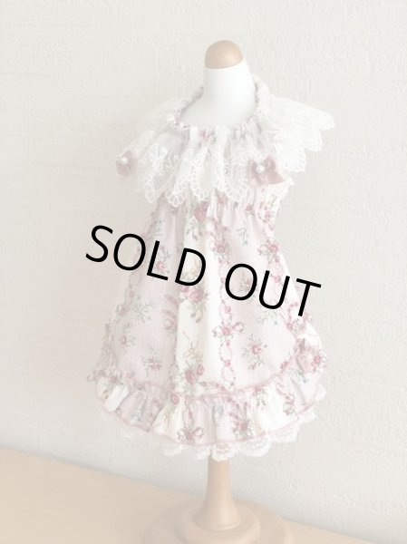 画像2: 薔薇柄シャーリングワンピース (2)