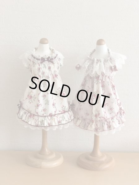 画像3: 薔薇柄シャーリングワンピース (3)