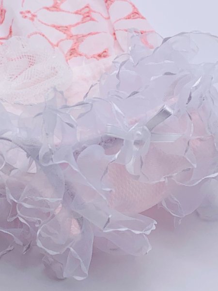 画像5: お花レース&コットンボイルワンピース (5)