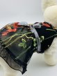 画像5: シック  黒シフォン&ゴージャス刺繍ワンピース (5)