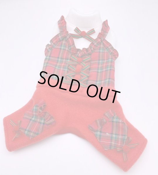 画像8: クリスマスワンピ／オールインワン　タータンチェック (8)