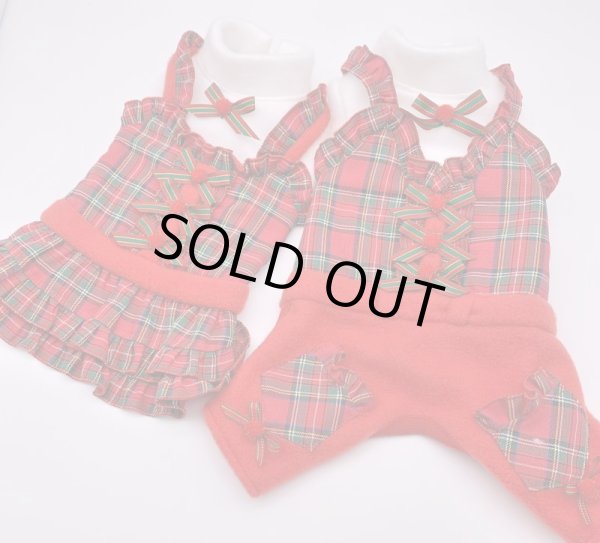 画像5: クリスマスワンピ／オールインワン　タータンチェック (5)