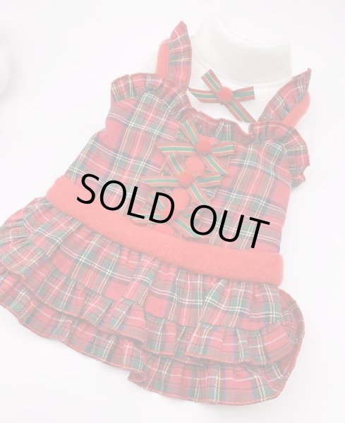 画像7: クリスマスワンピ／オールインワン　タータンチェック (7)