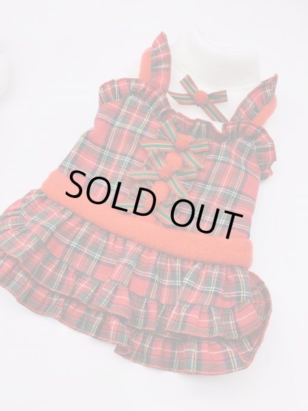 画像4: クリスマスワンピ／オールインワン　タータンチェック (4)