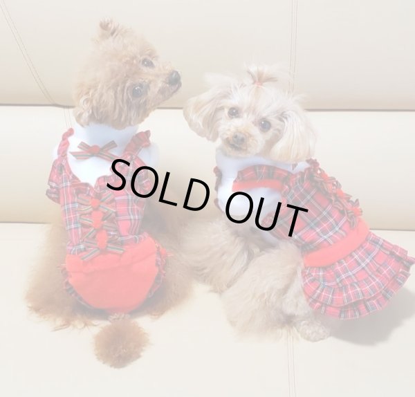 画像12: クリスマスワンピ／オールインワン　タータンチェック (12)