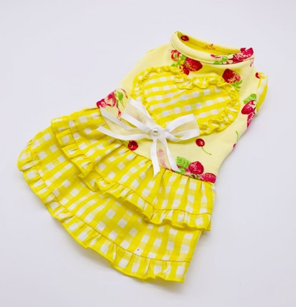 画像5: いちご＆チェックワンピース/Tシャツ (5)