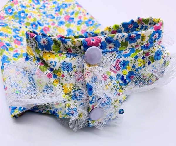 画像13: 小花＆ドットラメチュールレースワンピース (13)