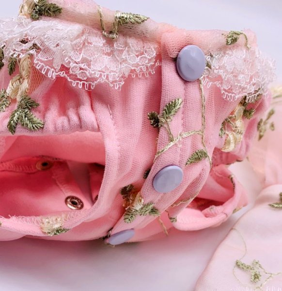 画像3: 流れるお花チュールレースワンピース (3)