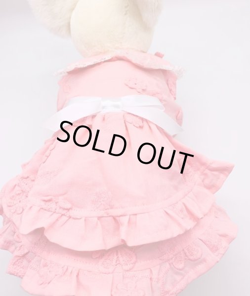 画像4: サーモンピンクお花ワンピース (4)