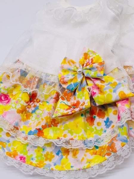 画像3: ドットチュール＆お花ワンピース (3)