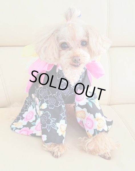 画像6: 浴衣2020 お花（黒） (6)