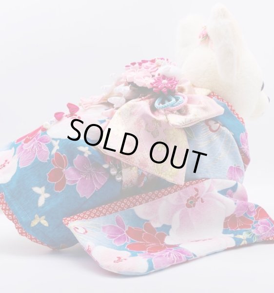 画像9: お得：サンプル晴れ着　SSサイズ　京・金彩友禅 胡蝶蘭　振袖スタイル (9)