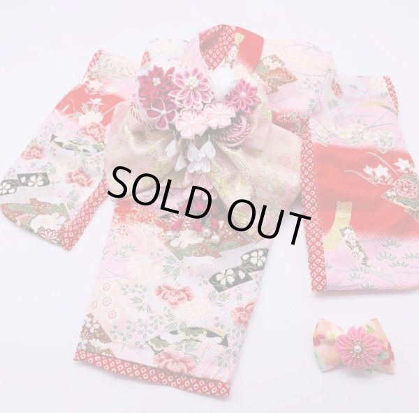 画像4: 京・金彩友禅 草花松皮菱（桃・赤霞））振袖スタイル (4)