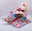 画像8: お得：サンプル晴れ着　Sサイズ　京・金彩友禅 霞に桜花（桃）　振袖スタイル (8)