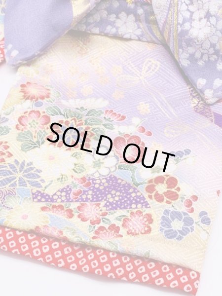 画像5: お得:サンプル晴れ着 SSサイズ  京・金彩友禅 地紙文花づくし(霞)振袖スタイル (5)