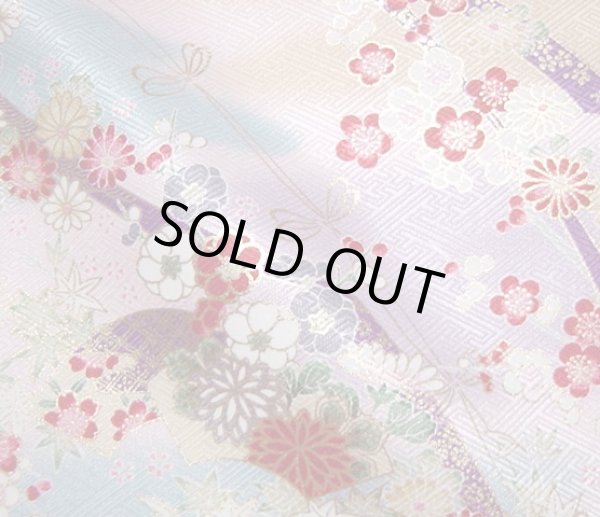画像10: お得:サンプル晴れ着 SSサイズ  京・金彩友禅 地紙文花づくし(霞)振袖スタイル (10)