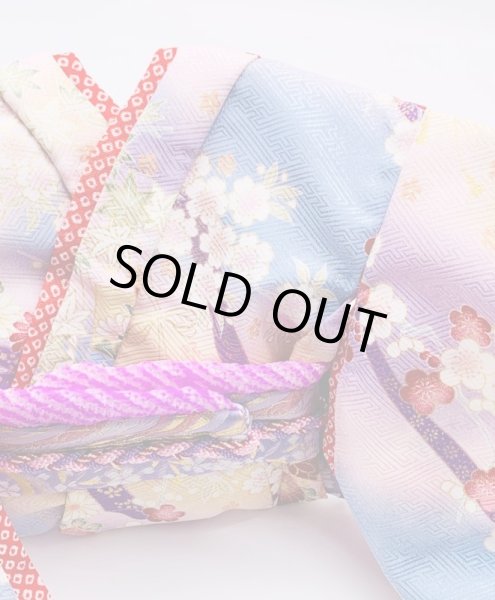 画像7: お得:サンプル晴れ着 SSサイズ  京・金彩友禅 地紙文花づくし(霞)振袖スタイル (7)