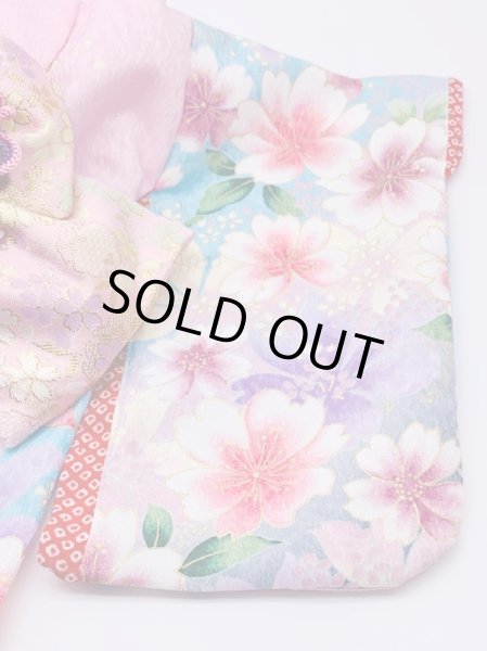 画像5: 京・金彩友禅 霞に桜花（桃）　振袖スタイル (5)