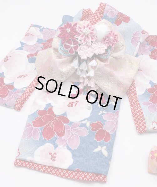 画像8: お得：サンプル晴れ着　SSサイズ　京・金彩友禅 胡蝶蘭　振袖スタイル (8)