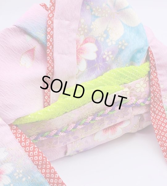 画像6: 京・金彩友禅 霞に桜花（桃）　振袖スタイル (6)