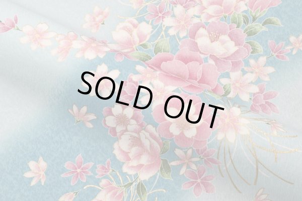 画像10: 京・金彩友禅 牡丹糸菊（浅縹色）振袖スタイル (10)