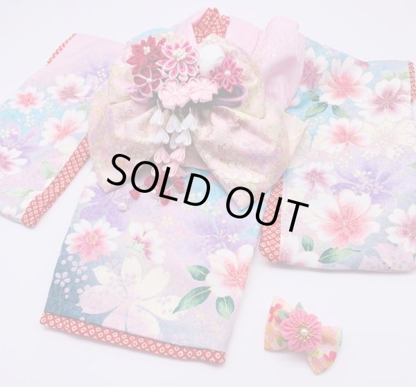 画像2: 京・金彩友禅 霞に桜花（桃）　振袖スタイル (2)