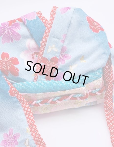 画像7: お得：サンプル晴れ着　SSサイズ　京・金彩友禅 胡蝶蘭　振袖スタイル (7)