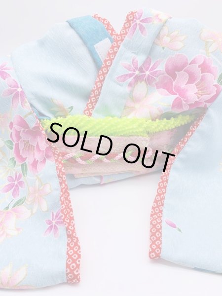 画像7: 京・金彩友禅 牡丹糸菊（浅縹色）振袖スタイル (7)