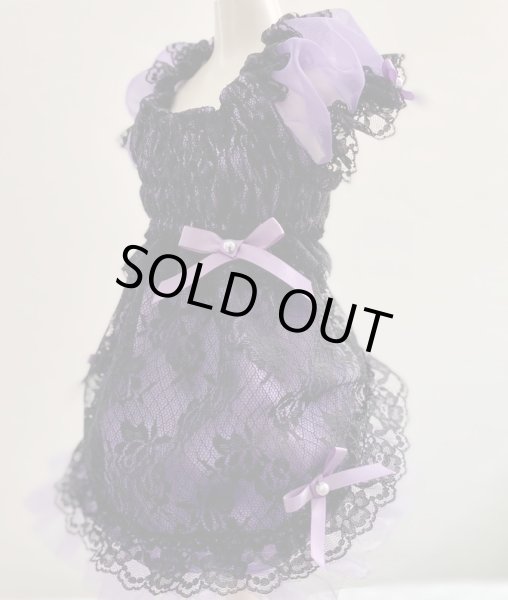 画像3: ハロウィンワンピース 2002　シャーリングワンピース　パープル (3)