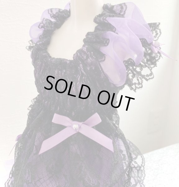 画像4: ハロウィンワンピース 2002　シャーリングワンピース　パープル (4)