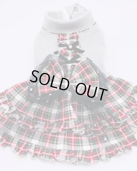 画像4: ラメグレー＆チェックワンピース (4)