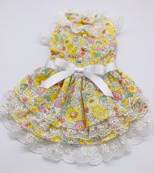 画像6: リバティタナローンBetsy　お花ワンピース (6)